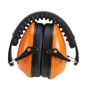 Imagem de predolo Protetor Auricular com Redução de Ruído, Ajustável, Acolchoado, com Cancelamento de Ruído, Protetor Auricular para Construção, Corte de Grama, Laranja, Tamanho real