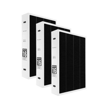 Imagem de Nispira MERV 16 X6672 Filtro de ar AC HVAC de substituição compatível com Lennox X6672 e HCC16-28 Carbon Home Furnace Filter Filter size 40.6 cm X 63.5 cm X 12.7 cm. 3 pacotes