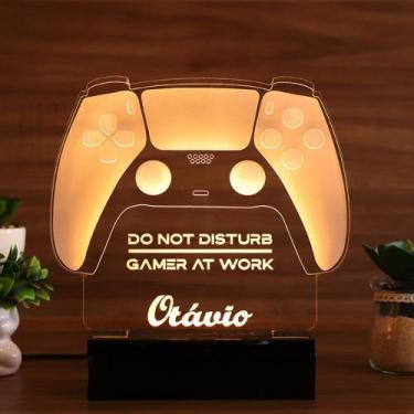 Imagem de Luminária Abajur Gamer LED Amarelo - Bold