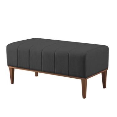 Imagem de Recamier Calçadeira 90cm Domênico - Due Decor, Linho Prime Preto