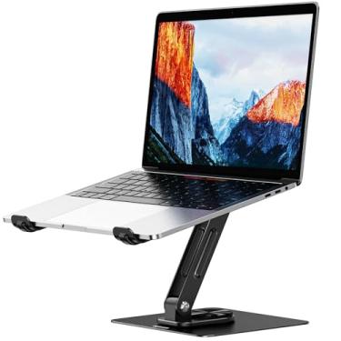 Imagem de BESIGN LS12 Suporte para laptop com base rotativa de 360°, suporte ergonômico ajustável para notebook, suporte para computador compatível com laptops, Air, Pro, Dell, HP, Lenovo More de 10 a 14