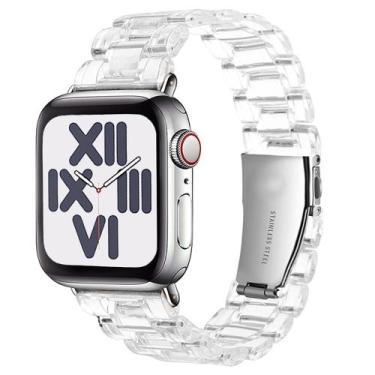 Imagem de Pulseira Resina Transparente  38/40/41mm  Compativel Waatch e Smartwat