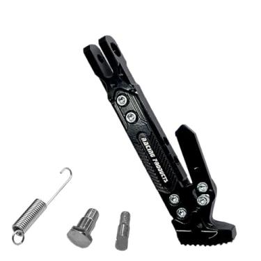 Imagem de Suporte universal de motocicleta ajustável CNC alumínio tripé suporte suporte lateral pé suporte para motocicleta, scooter, motocicleta, motocross elétrico Dit Pit Bike (preto)