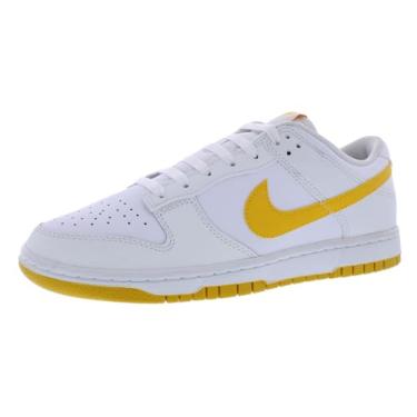 Imagem de Nike Tênis masculino retrô Dunk Low (DV0831-110, branco/branco / ouro universitário), Branco/branco / ouro universitário, 39