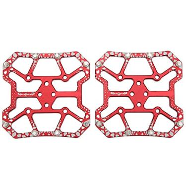 Imagem de Conversor de pedal sem clipes de bicicleta Pedal de disco de travamento Adaptador de plataforma Adaptador de alumínio Alumínio SPD de bicicleta Adaptador de pedal para bicicletas (Vermelho)