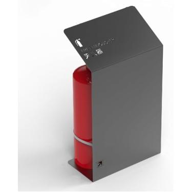 Imagem de Armário De Decoração De Extintor De Incêndio, Suporte De Extintor De Incêndio De Chão, Suporte De Montagem De Extintor De Incêndio, Estojo De Extintor, Black, Size L