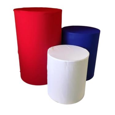 Imagem de kit Capa Trio de Cilindro Decoração Festa Veste Facil - multicolorido - ESCOLHA COMO QUISER Organização de Decoração para Festas(VERMELHO/ROYAL/BRANCO)