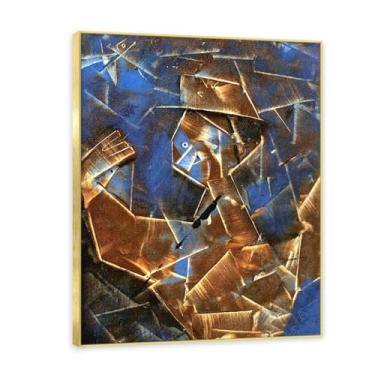 Imagem de NHLDZYH Moldura dourada. Réplicas de quadros famosos, (fator de outono) de Max Ernst, cartaz artístico para parede, impressão quadros abstratos sobre tela. 60x80cm