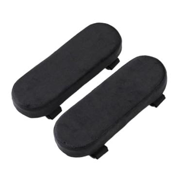 Imagem de Esquirla Almofadas para apoio de braço de cadeira de escritório, confortáveis, macias, com capa removível, cotoveleira, almofada para apoio de braço gamer para, Preto