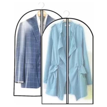 Imagem de Kit 2 Capas Protetora Roupa Transparente Terno Vestido Zíper - Art Hou