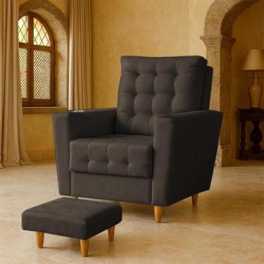 Imagem de Poltrona para sala de estar Pés Palito, Conforto e Design Elegante Mel