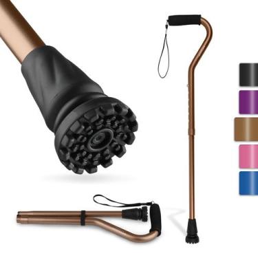 Imagem de Bastão de caminhada GPTCAMP dobrável ajustável leve marrom