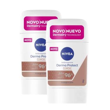 Imagem de Kit 2 Antitranspirante Barra Nivea Derma Protect Clinical 54g