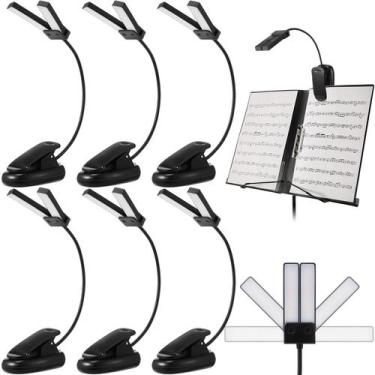 Imagem de Suporte de música Clip on Reading Light Retisee com duas cabeças