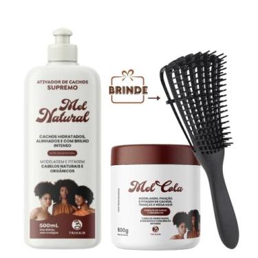 Imagem de Kit Ativador Mel Natural + Mel cola 500g Modelagem Trihair