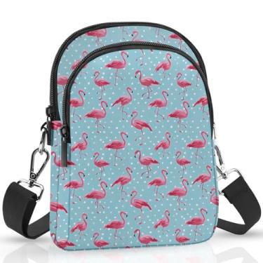 Imagem de Yamegoun Bolsa transversal leve e pequena para mulheres, carteira de telefone à prova d'água com compartimentos para cartões e alça ajustável, Azul claro, Small