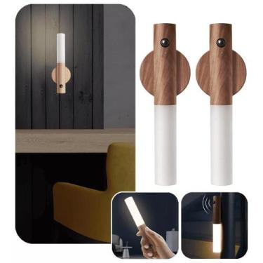 Imagem de Kit 2 Luminárias Led Parede Sensor Quarto Portátil Usb Imã - Tatudeboa