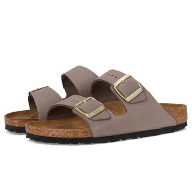 Imagem de Birkenstock Sandália feminina Arizona-Nubuck de couro, Roxo desbotado, 9-9.5 Narrow