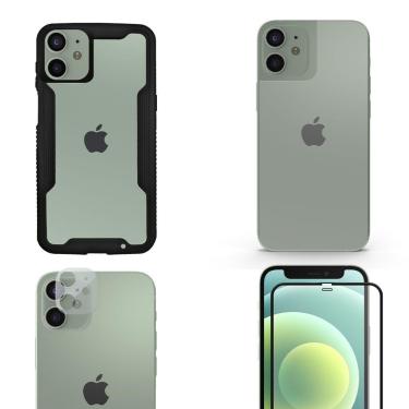 Imagem de Película Defender Glass + Câmera + Nano Traseira + Capa Dual Shock Para iPhone 12 Mini - Gshield
