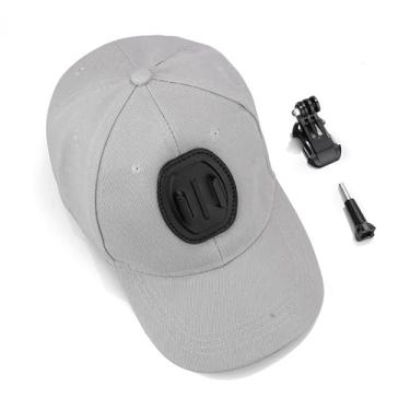 Imagem de Boné de beisebol com fivela de liberação rápida, suporte para câmera compatível com Hero 13/12/11/10/9/8/7/6/5/4/3 Plus/3/2/1/DJI OSMO Action 5 Pro/4/3, chapéu de beisebol de material de lã (C 58-63