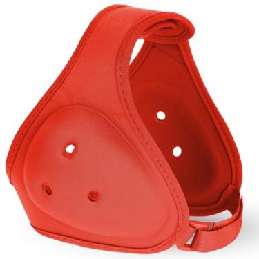 Imagem de Tellegloww Capacete de luta livre para crianças, jovens, macio, ajustável, protetor de ouvido para adultos (laranja, estilo clássico)