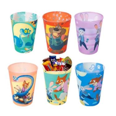 Imagem de Kit Copos Zootopia 320ml Festa Infantil Lembrancinha Plástico Seguro L