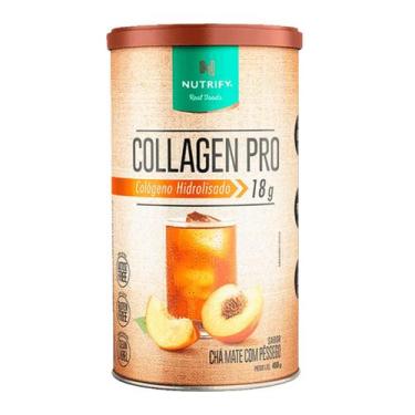 Imagem de Collagen Pro 450g Chá Mate com Pessêgo Nutrify