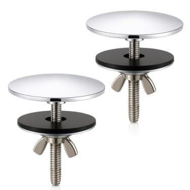 Imagem de ROOGSIH 2 peças de cobertura de latão sólido para pia de cozinha, tampa de furo de torneira de 5 cm, tampa de tampa de tampa de placa de furo de torneira com acabamento cromado polido, tampa de