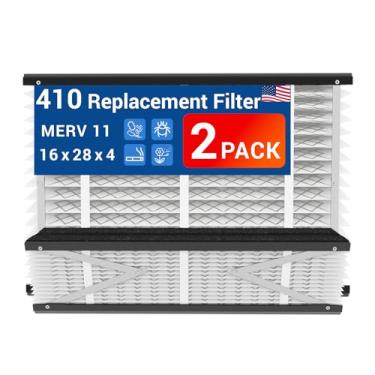 Imagem de Filtro de substituição 410 16 x 25 x 4, MERV 11, filtro de ar de forno HVAC, compatível com modelos AprilAire 1410, 1610, 2410, 2416, 3410, 4400, tamanho real 41 x 71 x 9,9 cm, filtro de ar de forno