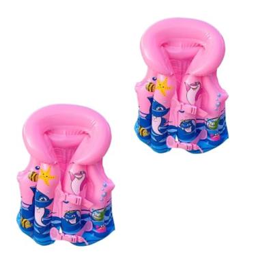 Imagem de Bóia Infantil Colete Salva Vidas Ajustável Inflável (Rosa)