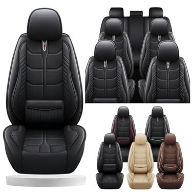 Imagem de Capas de assento de carro adequadas para Toyota Highlander 2000-2025 | Capa de assento de carro para 7 assentos | Capas de assento automotivas antiderrapantes à prova d'água respirável de couro