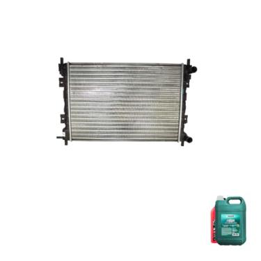 Imagem de Kit Radiador Ford Fiesta KA Courier 00/02 + Aditivo Paraflu Rosa 1L + Água Desmineralizada 5L