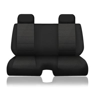 Imagem de EDIETH Capa de banco frontal de tecido composto durável para Toyota Tacoma 1995-2004, conforto aprimorado com acolchoamento de espuma espessa, ajuste exato para encostos de cabeça moldados e recorte