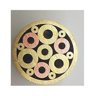 Imagem de Rebites De Mosaico Para Cabo De Faca, 8mm De Diâmetro - 1 Peça, 20 Designs Requintados, 9/39cm De Comprimento, Construção Em Aço, Latão E Cobre, Para Fabricação De Facas DIY(Pattern 13,39cm)