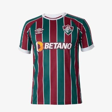 Imagem de Camiseta Fluminense Umbro  Juvenil Oficial 1 2023 - Verde/Bordo-Unissex