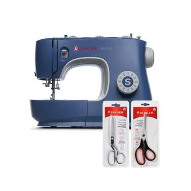 Imagem de Kit Máquina de Costura M3335 + Tesoura 7" Tecido e Tesoura Multiuso Preta