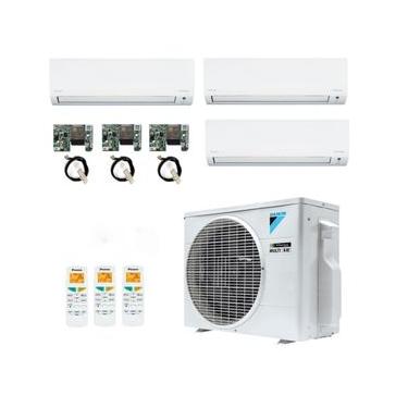 Imagem de Ar-Condicionado Tri Split Inverter R-32 Daikin 18.000 (2x Evap HW 9.000 + 1x Evap HW 12.000) Só Frio 220V + Módulo Wi-Fi