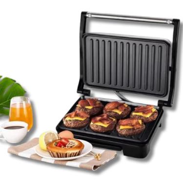 Imagem de Sanduicheira Grill Elétrico Multifuncional, 750W, Antiaderente, Termostato 110V