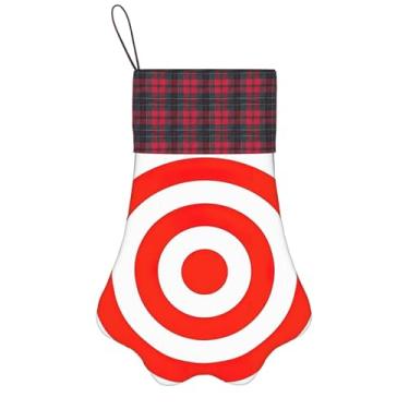 Imagem de SKKNT Design Target Print Meias de Natal Animais de Estimação Decoração de Natal Cães Gatos Árvore Decoração Doce Presente Conveniente