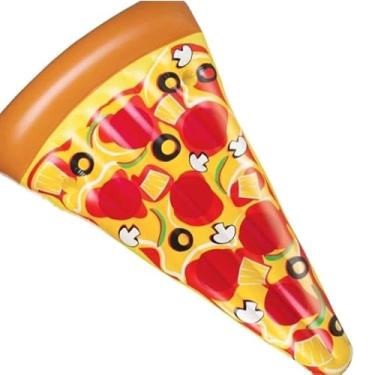 Imagem de Boia Inflável Pizza Gigante para Piscina e Parque Aquático | Boia Divertida PVC Resistente Verão