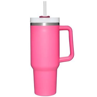 Imagem de Kit 10 Copo Térmico Estilo Quencher 1200ml Inox Portátil Canudo