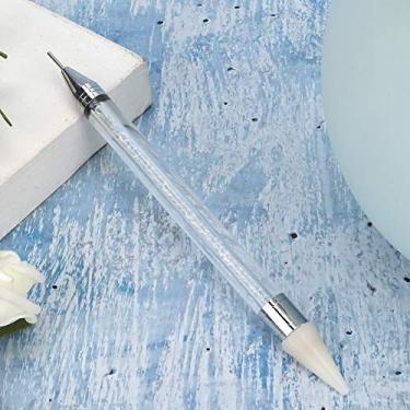 Imagem de Yinhing Caneta Pontilhadora de Unhas de Cabeça Dupla Ferramenta Profissional para Arte Em Unhas para Seleção e Pintura de Contas de , Perfeita para Entusiastas de Manicure (giz de cera branco cabeça branca)