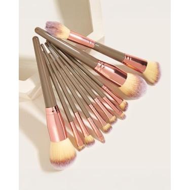 Imagem de Conjunto de pincéis de maquiagem profissional com 10 peças, perfeito para presentes de Natal, Dia das Bruxas e Ação de Graças DJA19-012