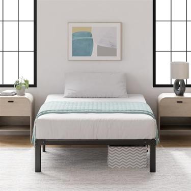 Imagem de Zinus Yelena Moldura de cama plataforma de metal de 35,5 cm, solteiro