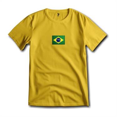Imagem de Camiseta Brasil Estampa Bandeira Malha Fria Antipilling - Sete Sete Es