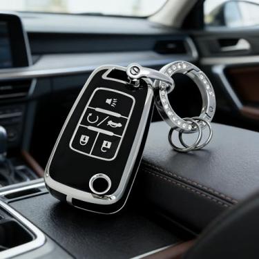 Imagem de Capa de chaveiro de TPU com chaveiro compatível com Chevy Chevrolet para Buick Encore Terrain Malibu Camaro Cruze Impala Carro Smart Key Shell Acessórios