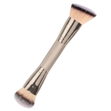 Imagem de Pincel de base de ponta dupla: redondo e angular para uma mistura perfeita de líquido, pó, creme