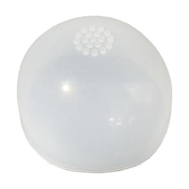 Imagem de simhoa Touca de silicone para peruca em formato de cabeça de boneca, multiuso, antiderrapante e transparente, acessório de proteção para a cabeça, 15.5 a 17.5 Cm