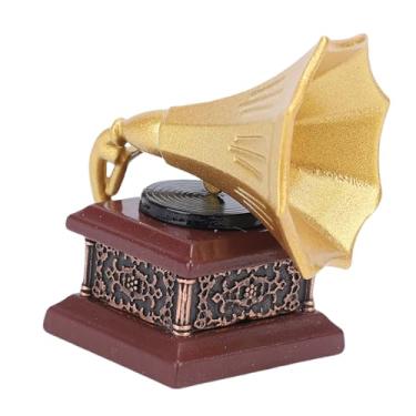 Imagem de RiToEasysports Gramofone Em Miniatura, Caixa de Música Vintage de Resina, Enriquecer Cenas de Casa de Bonecas e Decorar Quartos e Salas de Estar