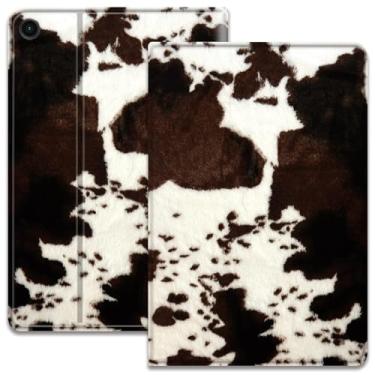 Imagem de Capa para Samsung Galaxy Tab A11 Plus/A11+/A9 Plus/A9+11 polegadas 2025/2023, suporte ajustável, despertar/hibernar, capa inteligente para Galaxy Tab A11+/A9+, estampa de pele de vaca